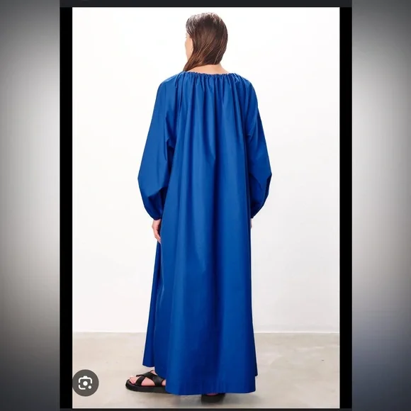NWT Mara Hoffman Salma Blue Drawstring Dress - Picture 5 of 6
